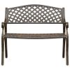 Bronze Cast Aluminum Garden Bench with Durable Outdoor Frame