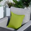Set of 2 Green Patio Throw Pillows 16.5 Inch