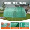 VEVOR Walk In Tunnel Greenhouse Hoop House Green PE Cover Galvanized Steel Frame