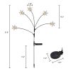 8 Pack Solar Swaying Snowflake Garden Pathway Lights