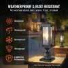 VEVOR 2 Pack Dusk to Dawn Outdoor Post Light, 17.72 in, Waterproof Lamp Post Light Fixtures with 3.5 in Pier Mount Base Glass Shade