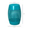12.5 Inch Steel Outdoor Round Side Table Blue