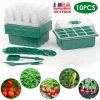 10 Pack 120 Cell Seed Starter Tray Kit with Humidity Domes