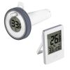 Wireless Floating Pool Thermometer with Digital Indoor Display, IP68 Waterproof, 196FT Range
