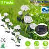 2 Pack Solar Rose Flower LED Garden Stake Lights