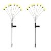 2 Pack Solar Firefly Lights Swaying Waterproof Pathway Stake Lamps Outdoor Decor