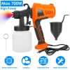 700W HVLP Electric Paint Sprayer Handheld Spray Gun with 800ml Detachable Cup