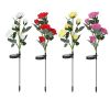 2 Pack Solar Rose Flower LED Garden Stake Lights