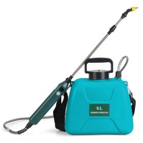 5L Battery Operated Water Sprayer Rechargeable Portable Garden Sprayer with Telescopic Wand (Option: GardenSprayerGreen)