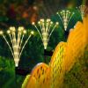 2 Pack Solar Firefly Lights Swaying Waterproof Pathway Stake Lamps Outdoor Decor