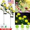 2 Pack Solar Rose Flower LED Garden Lights Waterproof Decorative Pathway Stake Lamps