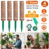 4 Pack Coco Coir Moss Pole Plant Support Kit for Climbing Indoor Plants