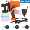 700W HVLP Electric Paint Sprayer Handheld Spray Gun with 800ml Detachable Cup