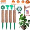4 Pack Coco Coir Moss Pole Plant Support Kit for Climbing Indoor Plants