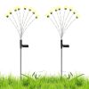 2 Pack Solar Firefly Lights Swaying Waterproof Pathway Stake Lamps Outdoor Decor