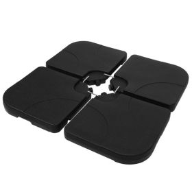 50x50x7.5cm, Square Umbrella Base, Plastic Water Filling Base, Parasol Base (Color: Black)