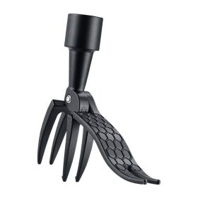 Stand Up Weed Puller Replacement Head Aluminum Claws Manual Root Remover Tool (Color: Black)
