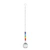 1pc Garden Plant Bird Repelling Tool; Clear Hanging Crystals Rainbow Suncatcher; Prism Pendant Ornament With Colorful Chain For Home And Garden Decora