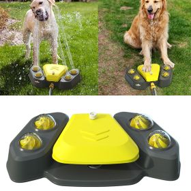 Paw Activated Canine Water Fountain Hose Dispenser for Dogs (Color: Yellow)