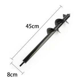 Garden Auger Drill Bit Spiral Earth Hole Digger for Planting (Ships From: CN, Color: 8X45cm)