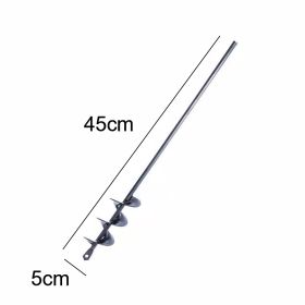 Garden Auger Drill Bit Spiral Earth Hole Digger for Planting (Ships From: CN, Color: 5X45cm)