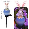 Cute Easter Rabbit Solar Garden Lights Waterproof LED Landscape Lamp