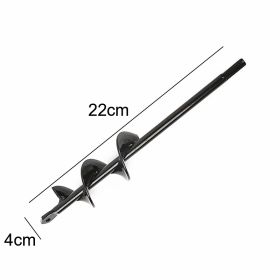 Garden Auger Drill Bit Spiral Earth Hole Digger for Planting (Ships From: CN, Color: 4X22cm)