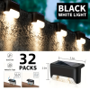 Solar Deck Lights Outdoor 16 Pack Waterproof LED Step Lights for Stairs Fence Patio Yard