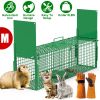 Live Animal Cage Trap For Animals Under Easy To Setup Humane Galvanized Iron Trap Cage For Raccoons Armadillos Groundhogs Muskrats Opossums Skunks