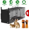 Live Animal Cage Trap For Animals Under Easy To Setup Humane Galvanized Iron Trap Cage For Raccoons Armadillos Groundhogs Muskrats Opossums Skunks