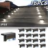 32/16 PCS Solar Deck Lights Outdoor, Solar Step Lights Waterproof Led Solar lights