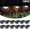 12 Pack Solar Fence Wall Lights Rechargeable Outdoor Security Lights