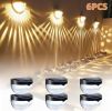 12 Pack Solar Fence Wall Lights Rechargeable Outdoor Security Lights