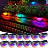 12 Pack Solar Fence Wall Lights Rechargeable Outdoor Security Lights