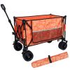 Heavy Duty Folding Wagon Cart 480lb Capacity with All Terrain Wheels and Brakes