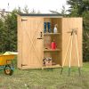 Outdoor Wooden Storage Shed with Waterproof Roof Lockable Doors and Shelves