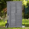 Wooden Garden Storage Shed 3 Tier Outdoor Cabinet Lockable Organizer