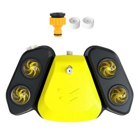 Automatic Pet Water Dispenser Outdoor Sprinkler for Drinking and Shower Fun (Color: Yellow)