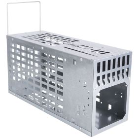 Humane Live Mouse Trap Reusable Metal Rat Rodent Cage Catch Release Continuous Capture Indoor Outdoor Pet Children Safe (type: 1 Door)