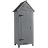30.3"L X 21.3"W X 70.5"H Outdoor Storage Cabinet;  Wooden Tool Shed