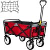 Collapsible Folding Wagon Cart with Oversized Wheels 176LB Capacity
