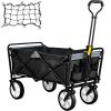 Collapsible Folding Wagon Cart with Oversized Wheels 176LB Capacity