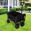 100L Folding Beach Wagon Cart with Large Wheels