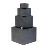19.7 Inch Gray Cement 4 Tier Water Fountain