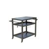 3-Shelf Outdoor Grill Table, Cart with Wheels, Outdoor Pizza Oven Table and Food Prep Table