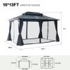 DDouble Roof Sunshade Gazebo Powder Coated Outdoor Canopy