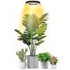 LED full spectrum plant grow light auto timer, 9 dimmable brightness levels, and adjustable height