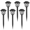 6 Pack Solar Powered Stake Lights, IP45 Waterproof Decorative Landscape Lamps with Auto On/Off for Pathways, Gardens, Yards, and Patios.