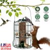 Squirrel Proof Metal Bird Feeder 4 Port Hanging Wild Bird Seed Feeder