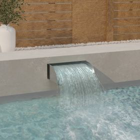 Waterfall Silver Stainless Steel 304 Medium Decorative Inlays (Color: Silver)